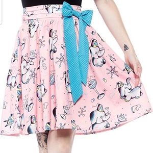 Sourpuss Pink Elephant Swing Skirt